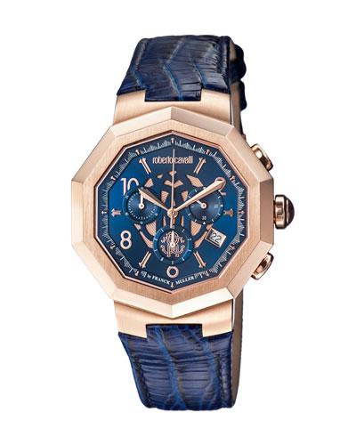 43mm Men's Decagon Chronograph Watch W/