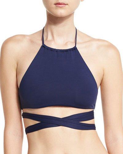 Lizzie Halter Wrap Swim Top,