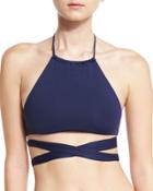 Lizzie Halter Wrap Swim Top,