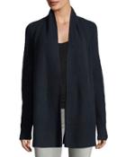 Directional Ribbed Cardigan, Dark Blue