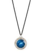 New World Round Triplet Drop Necklace W/ Diamonds