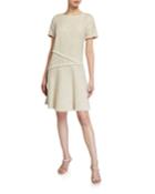 Greta Tweed Fringe-trim Linen-blend Dress