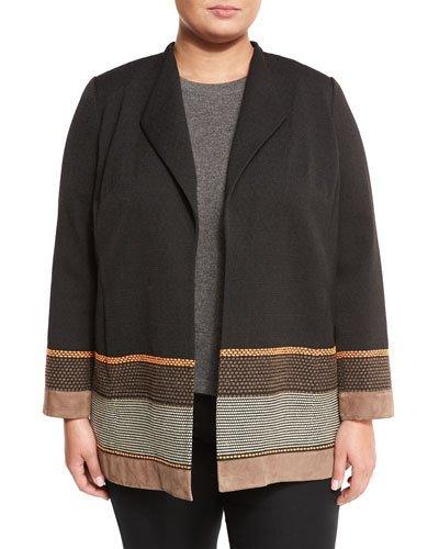 Bryce Jacket With Mixed-media Hem, Black Multi,