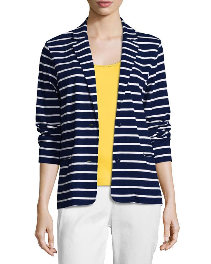 Striped Two-button Jacket