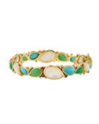 18k Prisma Mixed Cut Thin Hinged Cuff In Portofino