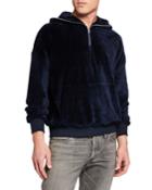 Men's 1/4-zip Velour Hoodie