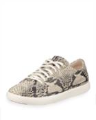Grand Crosscourt Snake-embossed Leather