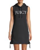 French Terry Sleeveless Hoodie Dress