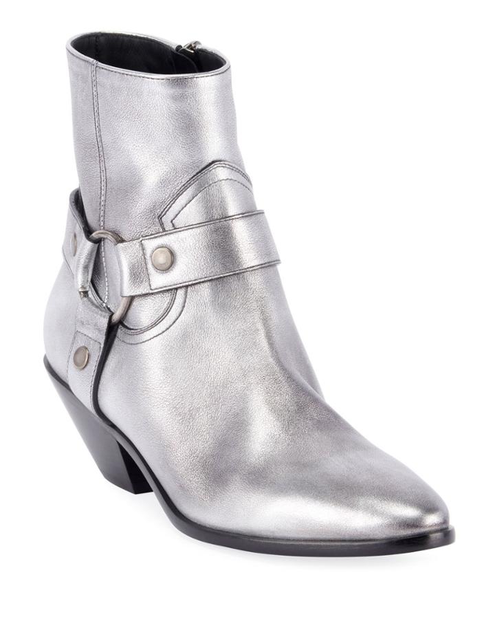 West Metallic Harness Booties