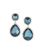 Rock Candy 2-stone Drop Earrings, London Blue Topaz
