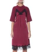 Satin Dress & Jersey Knit Tee Two-fer