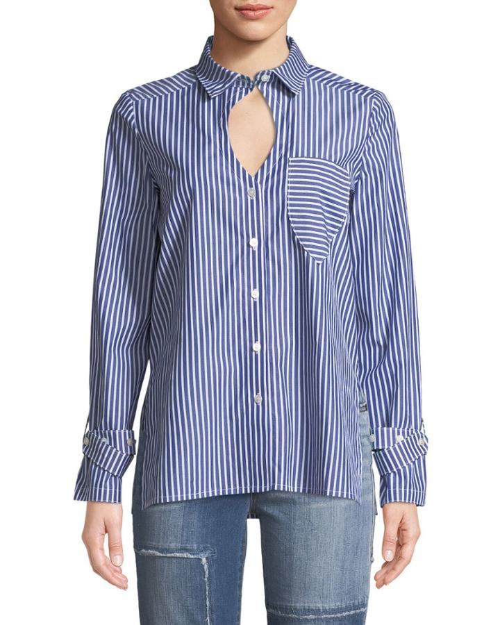 Striped Buckle-cuff Keyhole