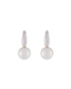 18k South Sea White Pearl Drop Earrings