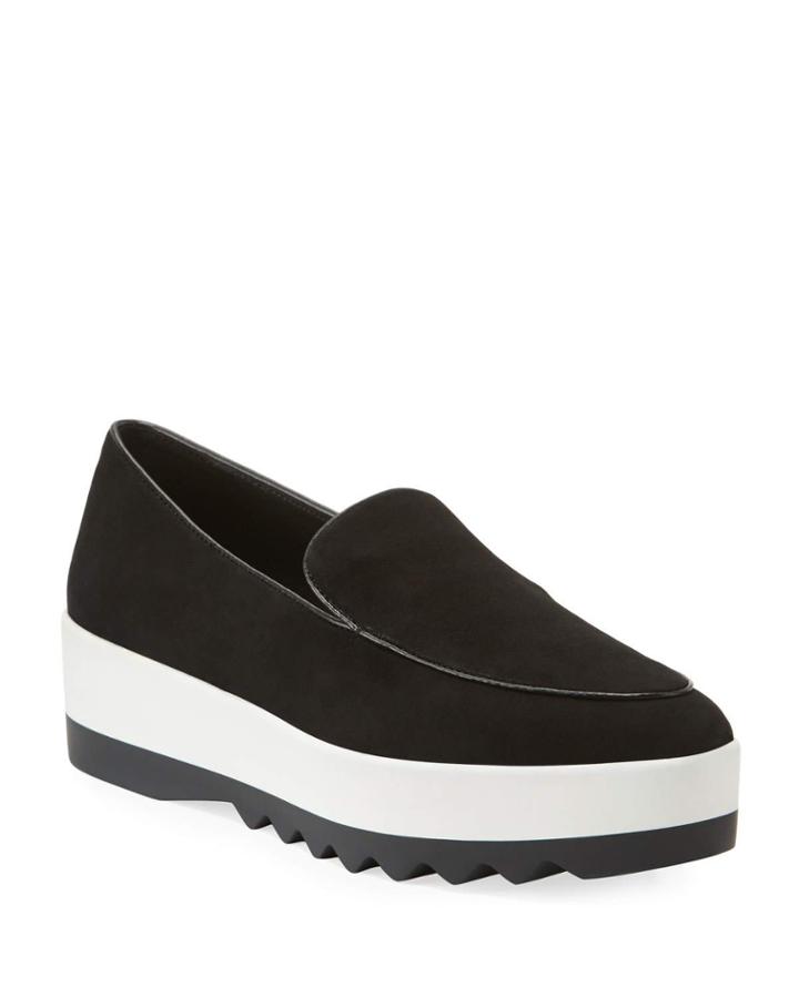 Suede Slip-on Platform