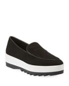 Suede Slip-on Platform