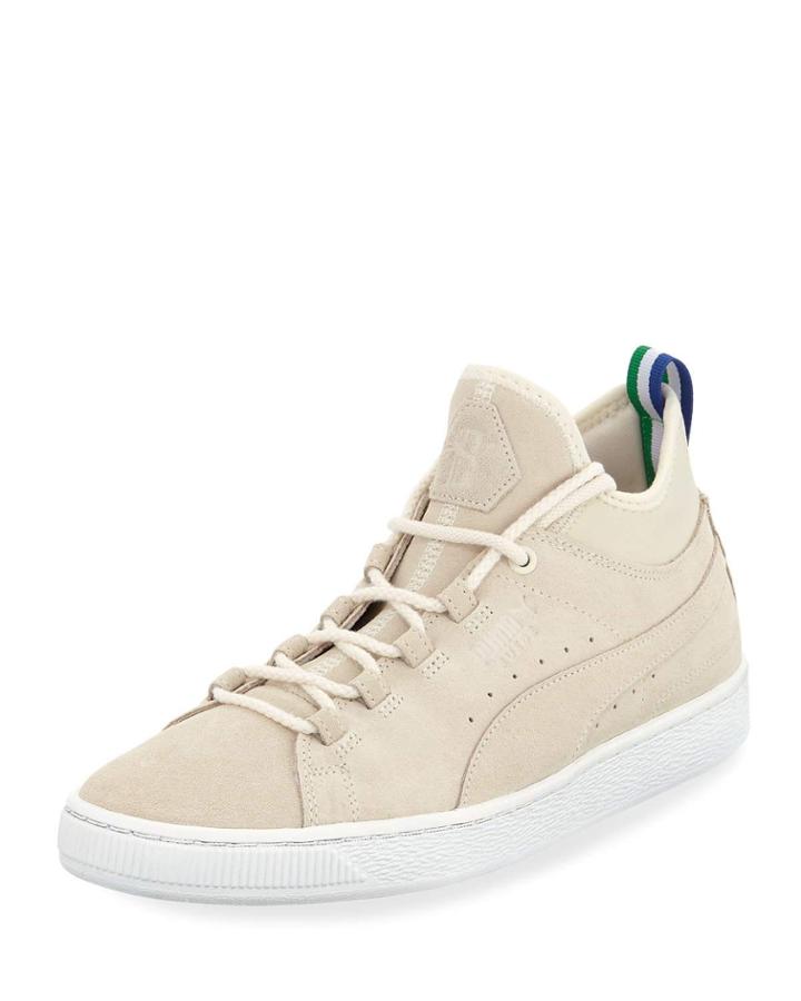 Men's X Big Sean Suede Mid-top Sneakers, White