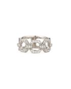 18k Square Diamond Link Ring,