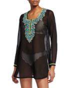 Embroidered Tunic Coverup