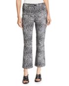 Hana High-rise Flare Cheetah-print Jeans