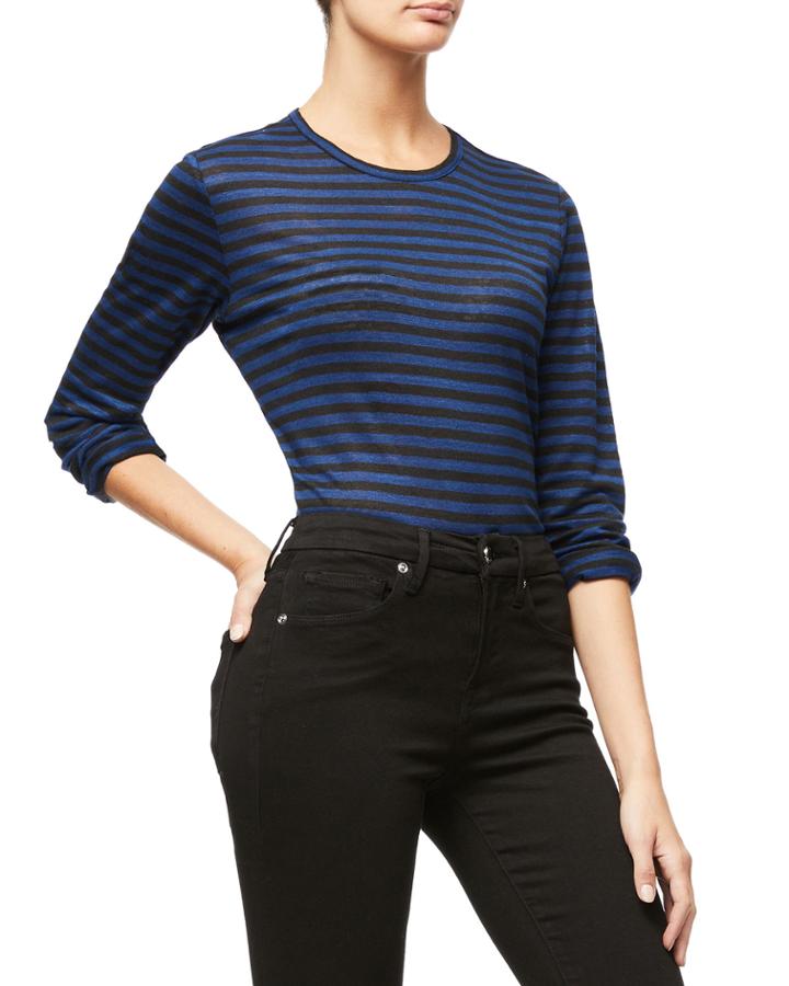 Long-sleeve Striped Crew Top - Inclusive
