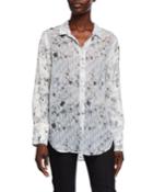 Mixed Print Button Down