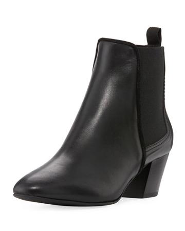 Felicite Mixed Side Gore Bootie, Black
