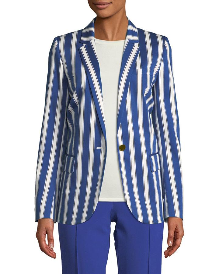 Cabana-stripe One-button