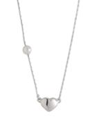 Heart & Pearl Pendant Necklace