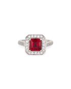 Synthetic Ruby Princess Ring,