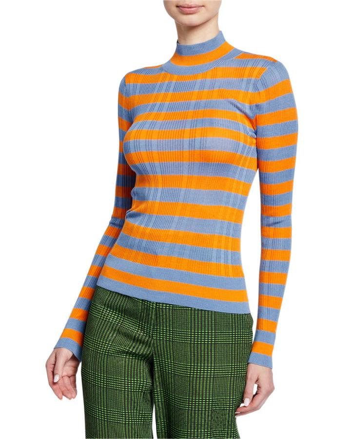 Kamia Striped Turtleneck Ribbed