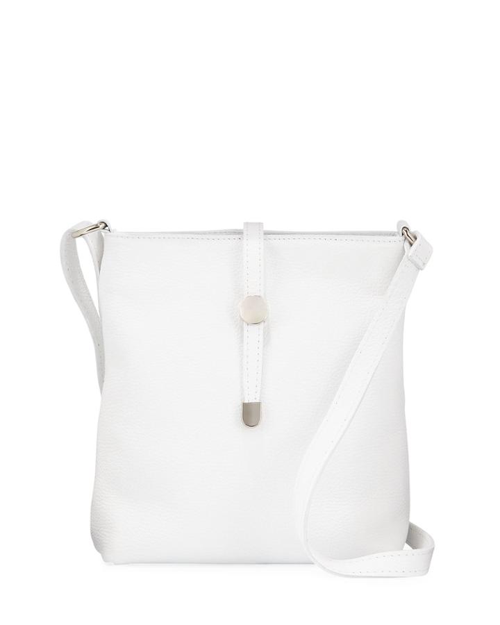 Medallion Simple Leather Crossbody Bag