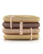 Petra Four-row Spring Coil Cable & Diamond Bracelet, Multi,