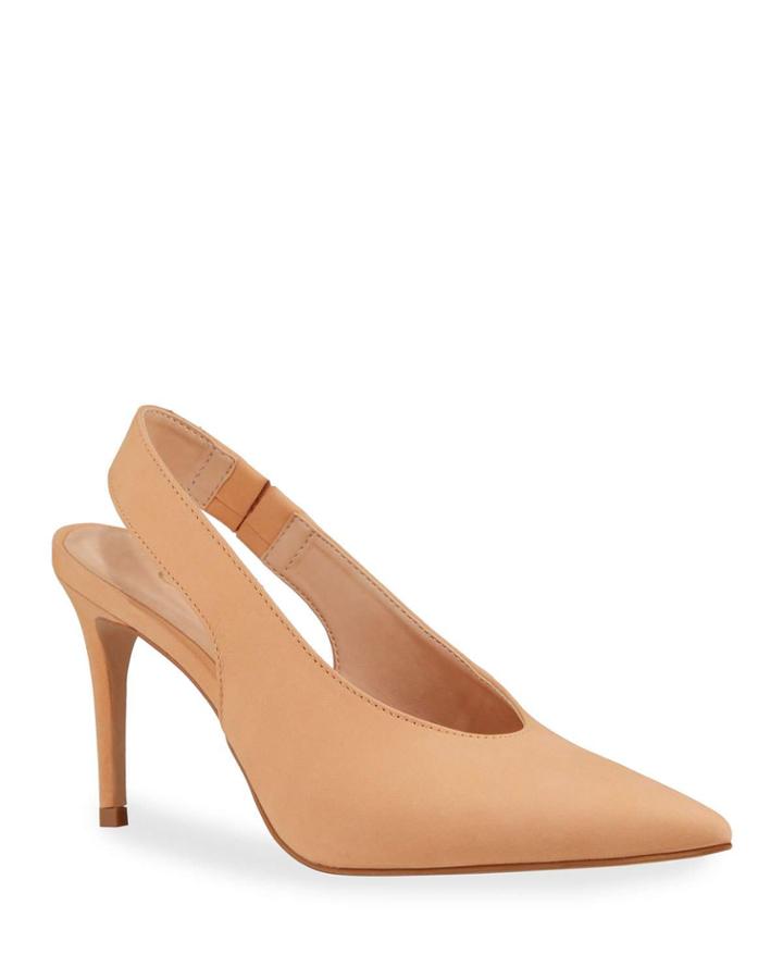 June Suede Slingback Pumps