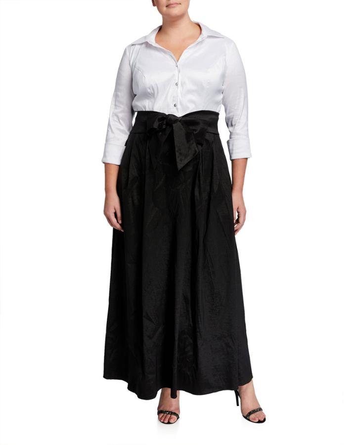 Plus Size Stretch Taffeta