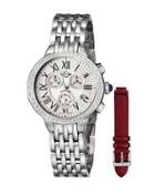 40mm Astor Steel Bracelet Chronograph Watch W/ Diamond Bezel & Interchangeable