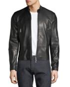 Men's Leather Zip-up Jacket