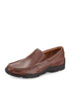 Hughes Leather Slip-on Loafer, Chestnut