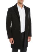 Men's Tonal Paisley Wool-blend Overcoat