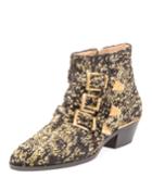 Susanna 30mm Glittery Velvet Ankle Boot