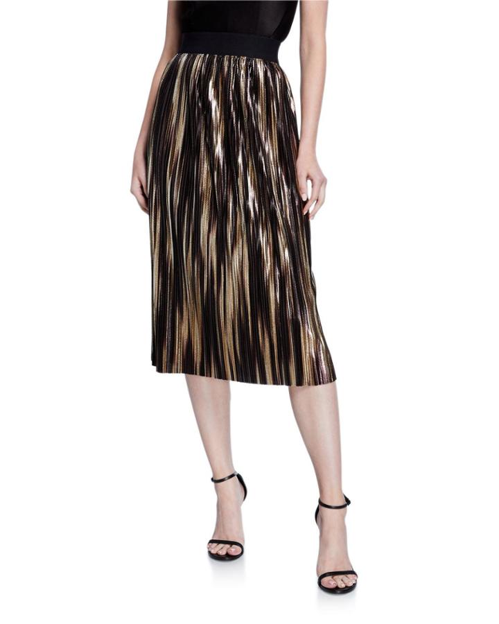 Mikaela Pleated Metallic Stripe