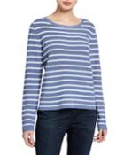 Striped Scoop-neck