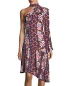 Rine Floral-printed One-shoulder