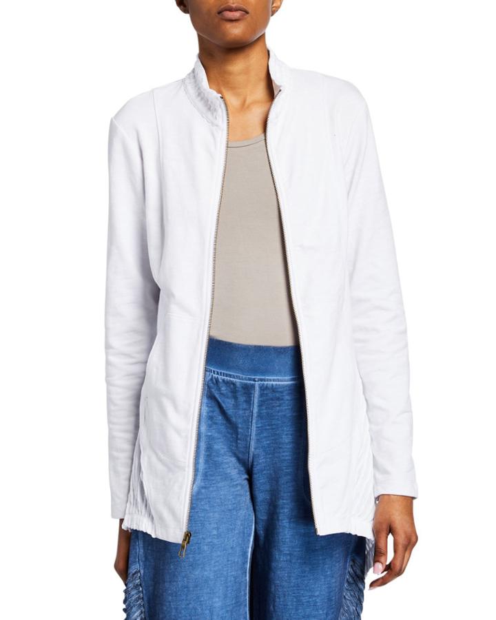Subira Solid Handkerchief Jacket