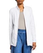 Subira Solid Handkerchief Jacket