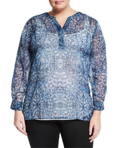 Oasis Rhapsody Long-sleeve Blouse, Rich Black,