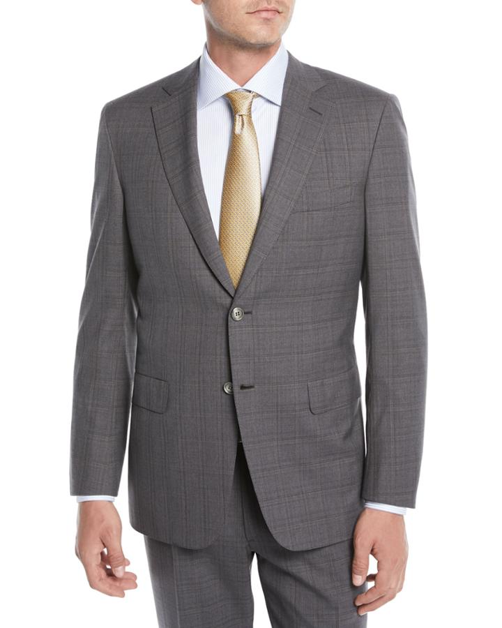 Men's Plaid Wool Two-piece