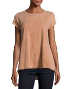 Salt-dye High-low Tee, Orange