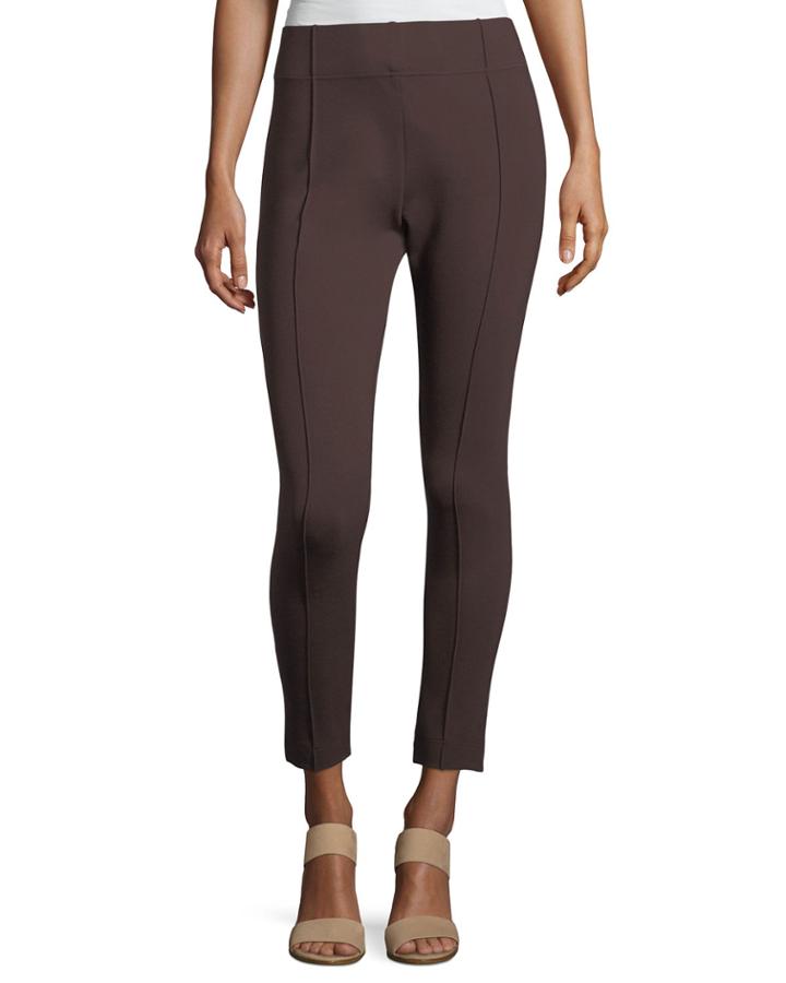 Cincher Center-seam Leggings, Brown