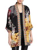 Petite Abril Reversible Silk/velvet Kimono