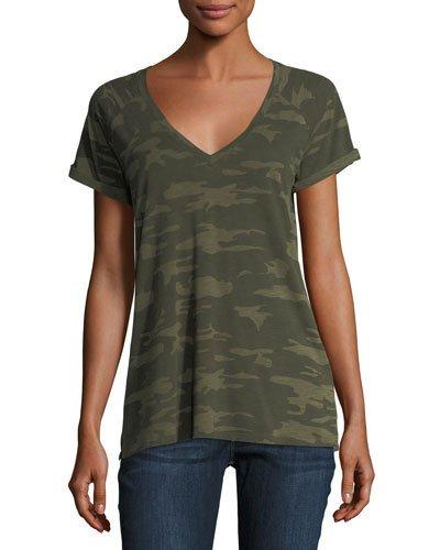 Camouflage-print Jersey Tee